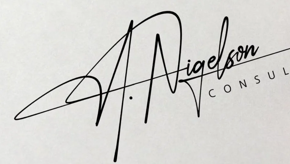 A phone photo of a signature on paper